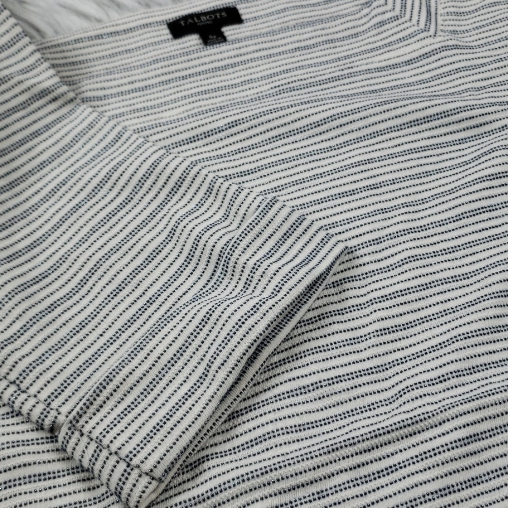 Talbots Square Neck Short Sleeve Top